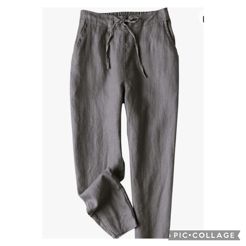 IXIMO Grey Linen Pants Sz L